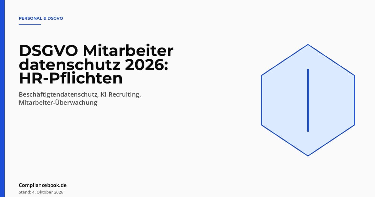 Editorial Hero: DSGVO Mitarbeiterdatenschutz 2026 – Schild-Symbol als Metapher für den Schutz von Beschäftigtendaten