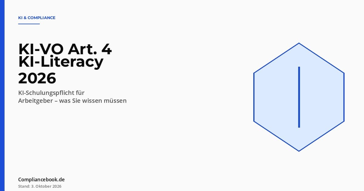 Editorial Hero: KI-VO Art. 4 KI-Literacy – Schild-Symbol als Metapher für die KI-Schulungspflicht und KI-Kompetenz der Mitarbeitenden