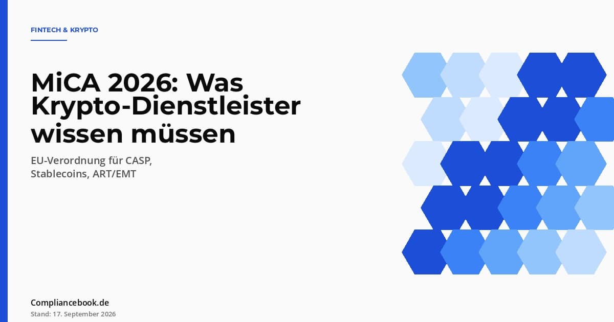Editorial Hero: MiCA 2026 – Wabenmuster als Symbol für die Klassifikation von Kryptowerten und CASP-Dienstleistern